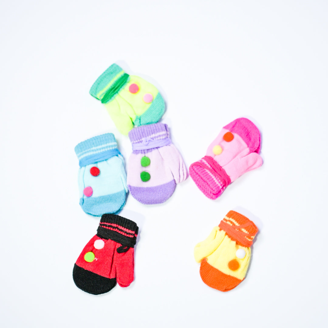 Soft Baby Mittens wolan gloves - Pack of 6