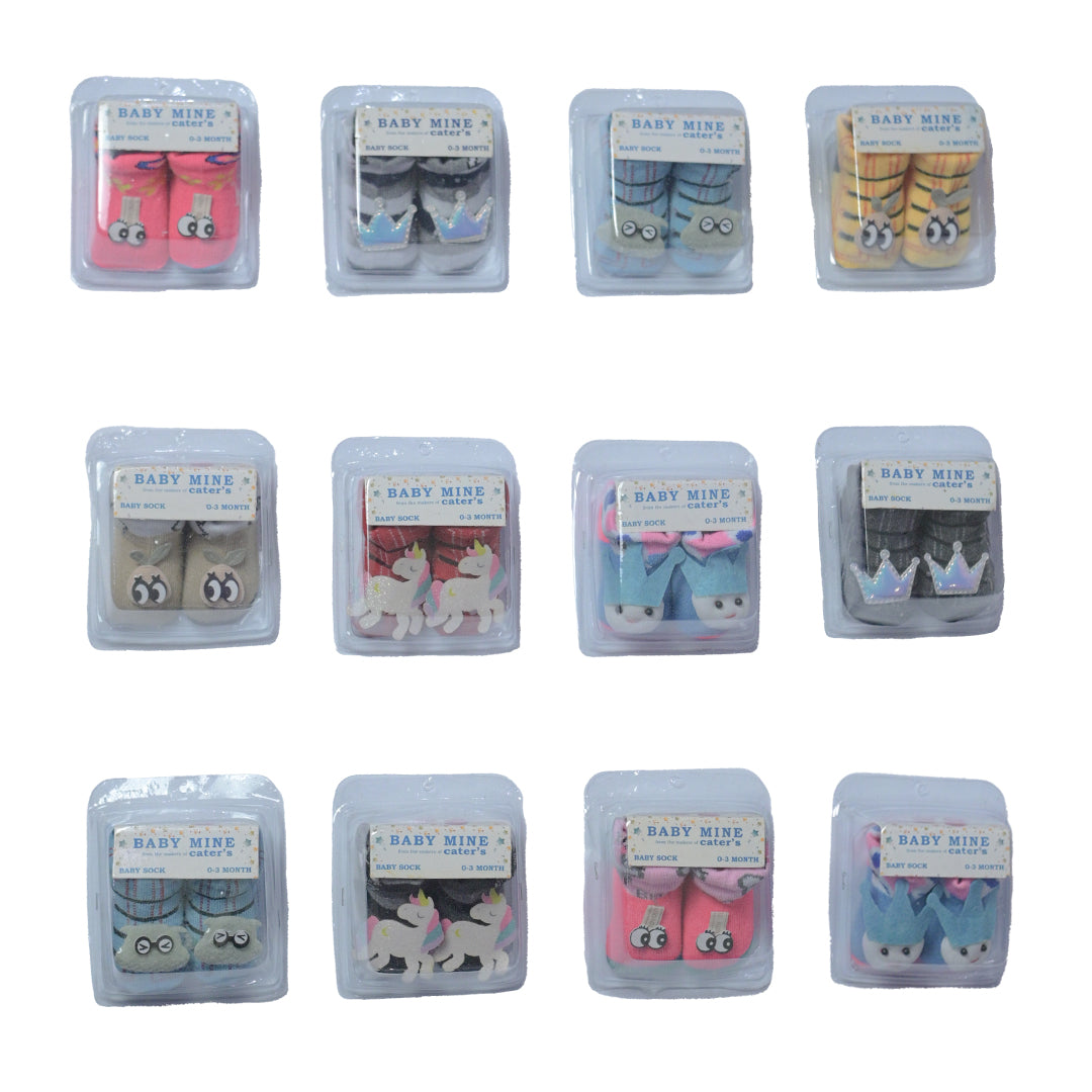 TinySteps Booties Socks β Pack of 12