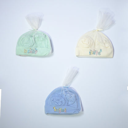 Baby Caps With Socks - Pack Of 3